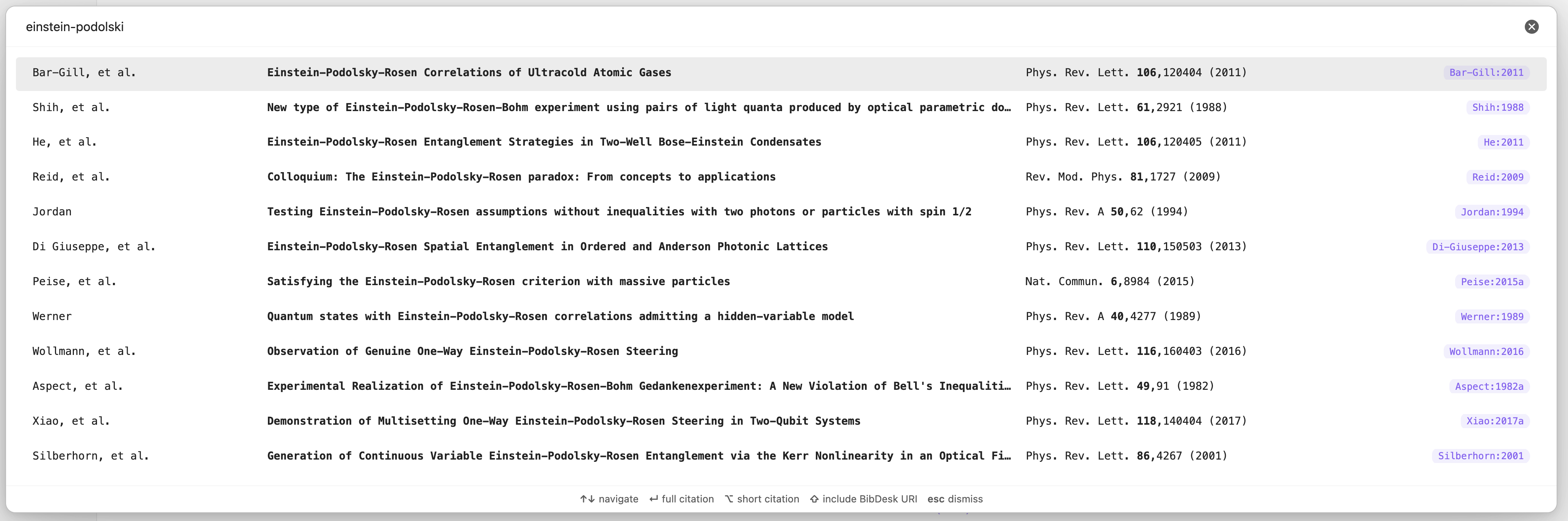 BibDesk Integration